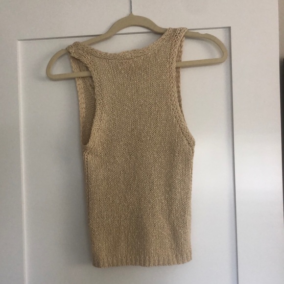 Tan knitted tank size small - Picture 3 of 3
